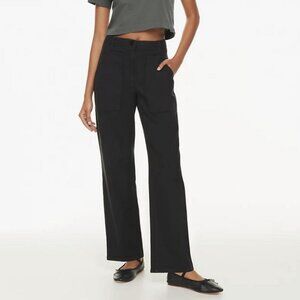 Aritzia • Modern Utility Straight Leg Cotton Twill Wilfred Free Black Pants • 14